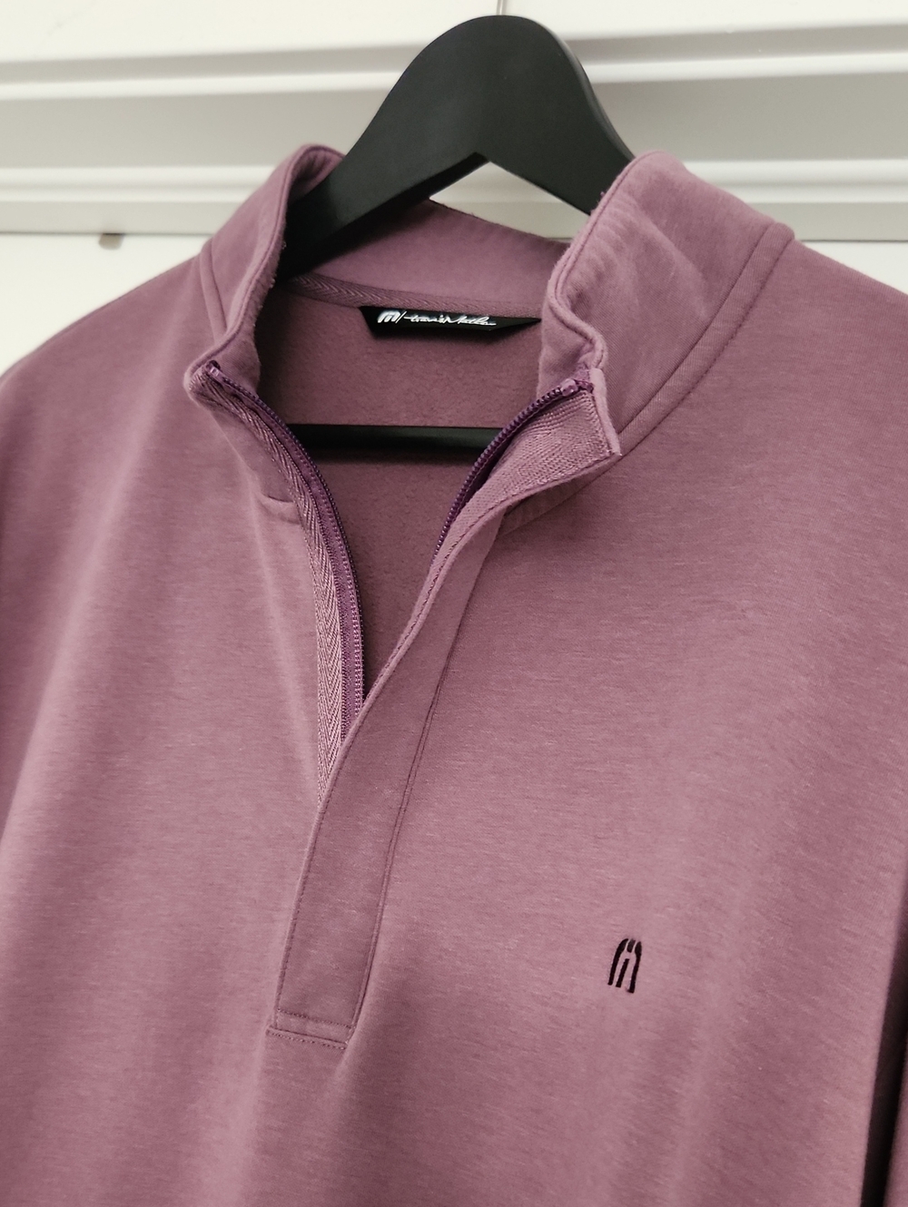 TravisMathew Men's Pullover Sweatshirt in Dusty Plum